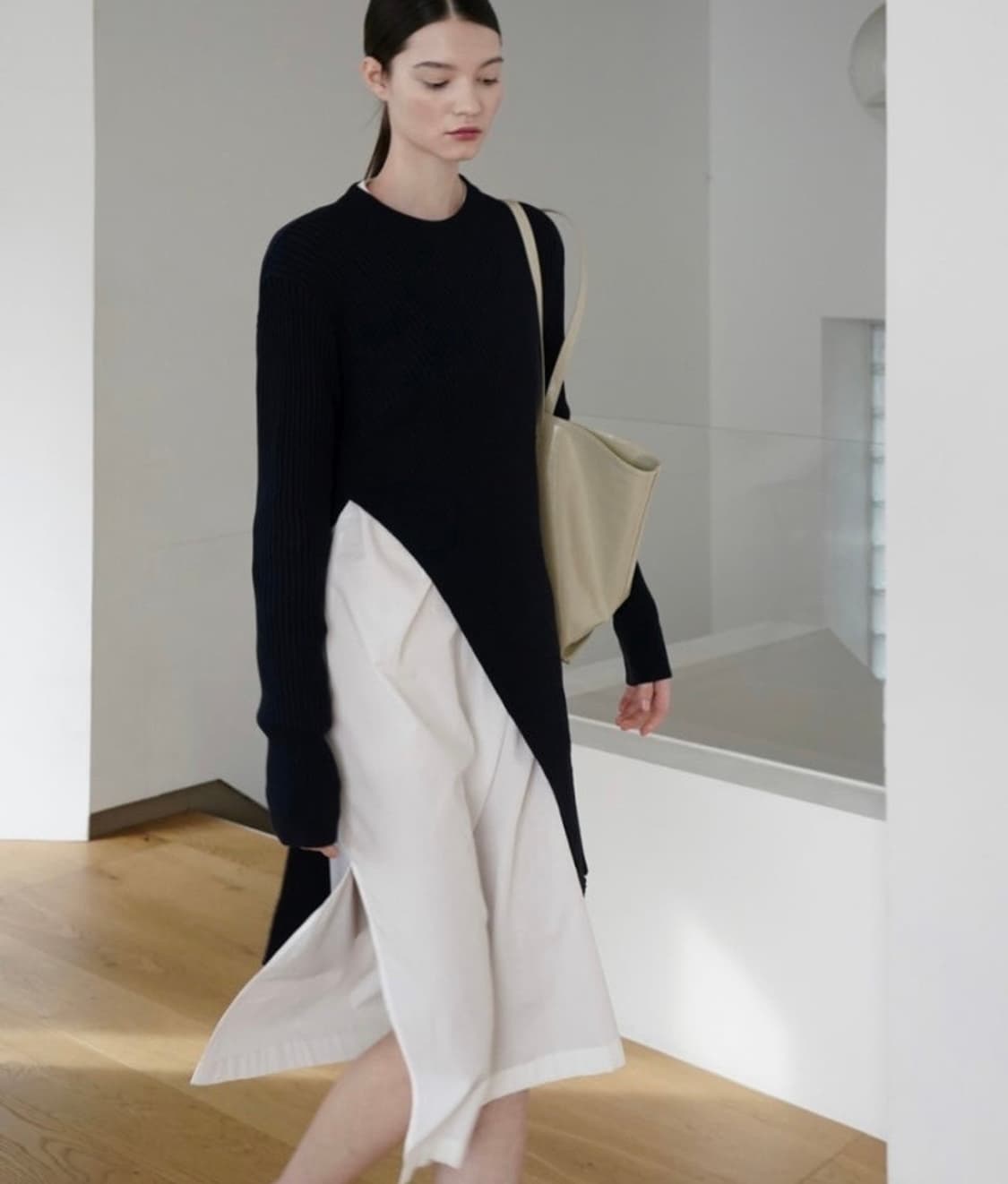 umer 유메르 디에나 니트 원피스 네이비 상품이미지1