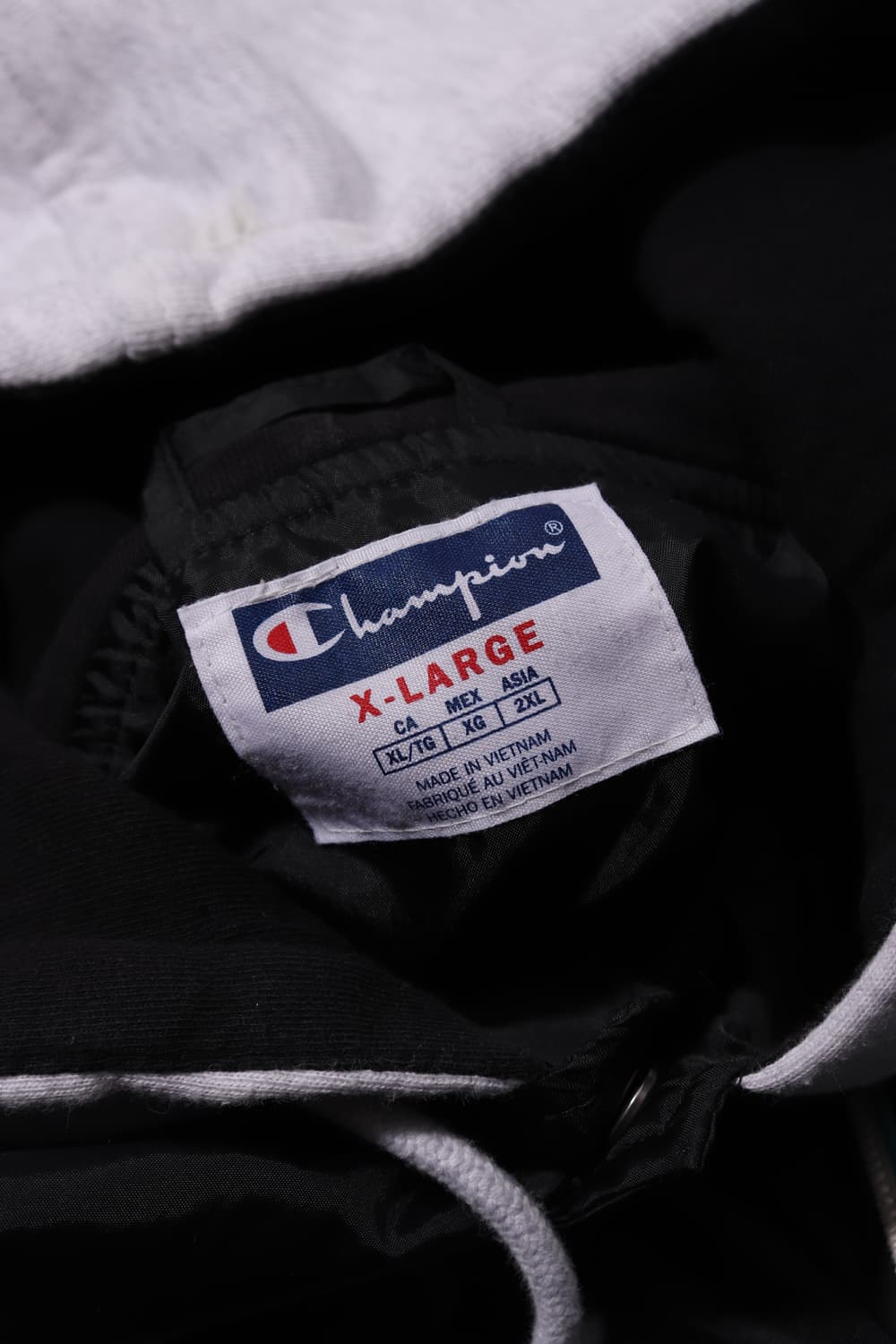 CHAMPION 바람막이 레이어드 후드 점퍼 size XL 상품이미지6