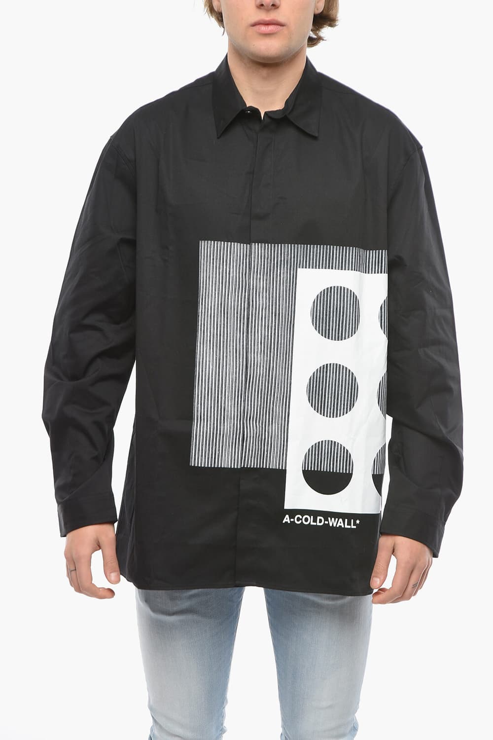 a cold wall 프로젝션 셔츠 블랙 상품이미지5