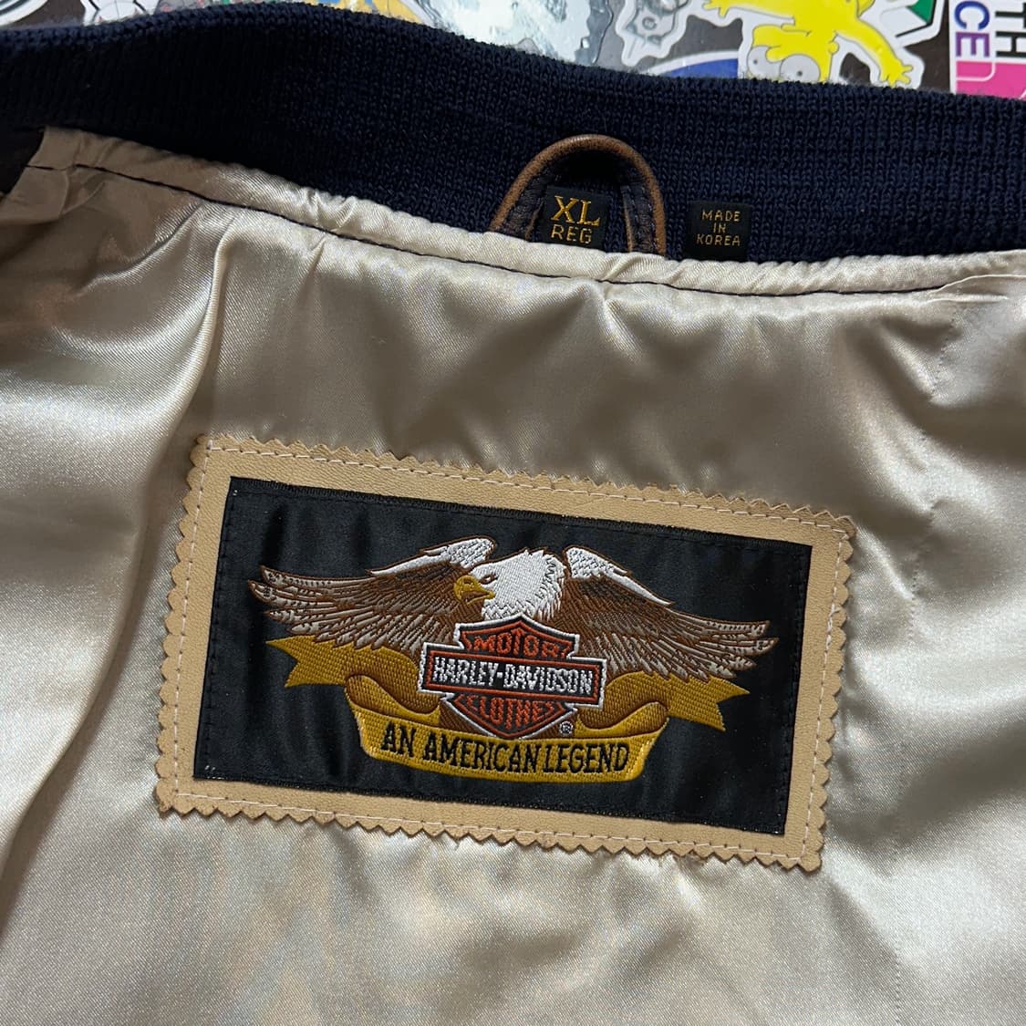 90s 할리데이비슨 레더 바시티 자켓 XL 상품이미지9