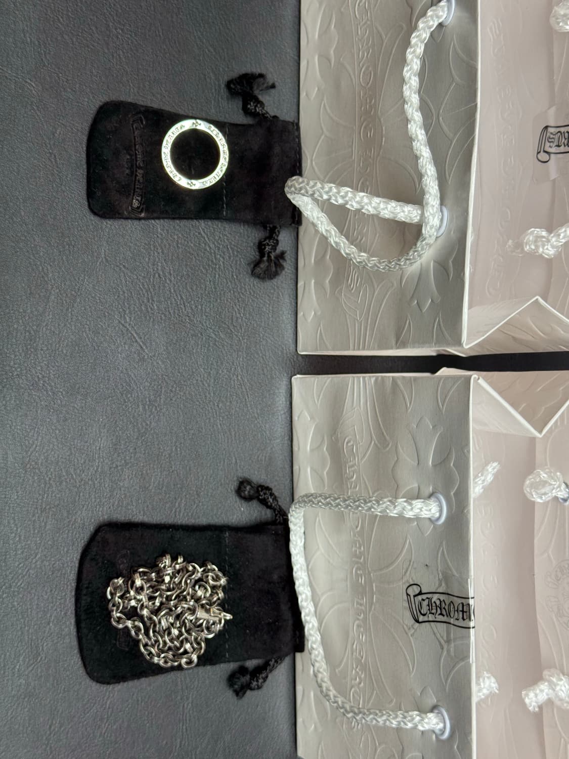 크롬하츠 페이퍼체인목걸이24인치/ 6mm포에버링9.5호 상품이미지1