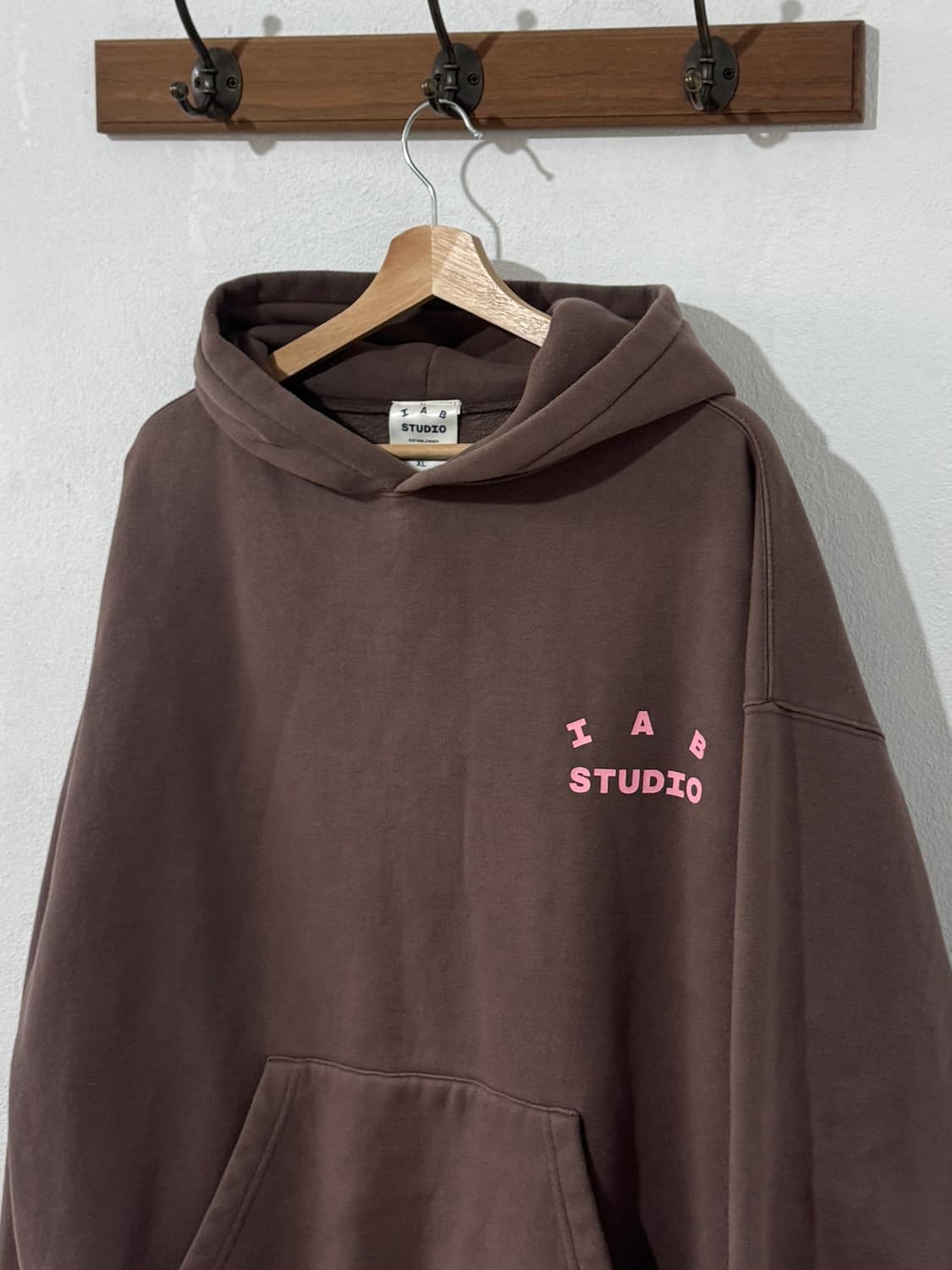 하라주쿠 한정 아이앱스튜디오 브라운 후드 상품이미지3