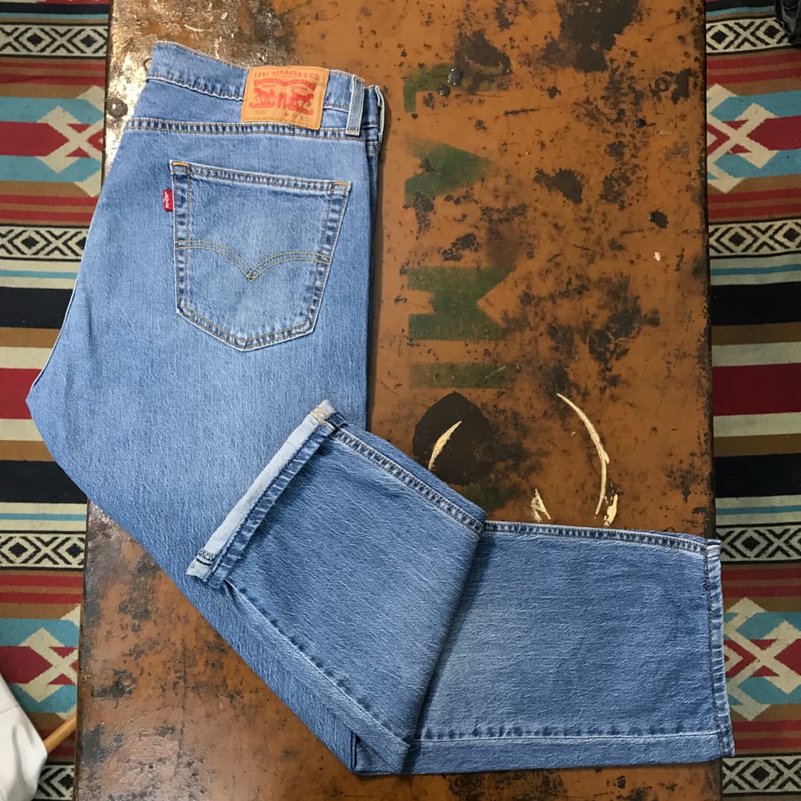 리바이스 505 중청 데님 팬츠 허리 36 사이즈 상품이미지2