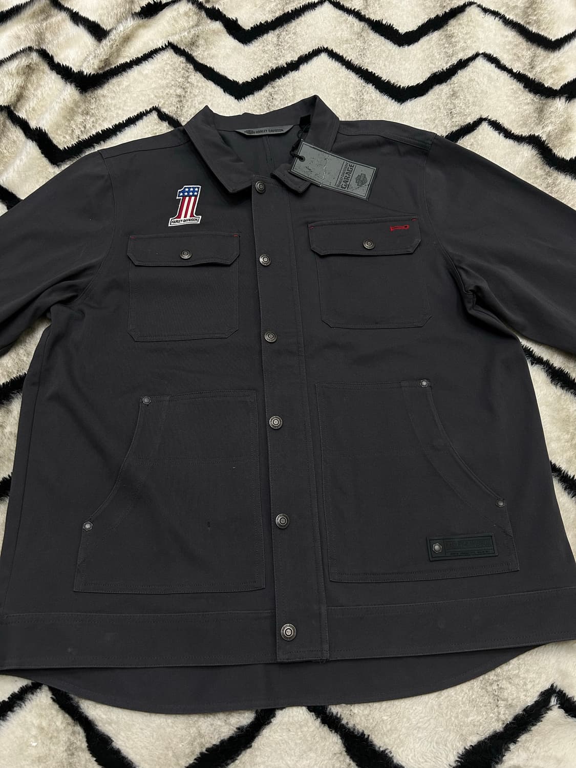 [XL]할리데이비슨 스트레치 캐주얼 자켓/그레이 상품이미지3