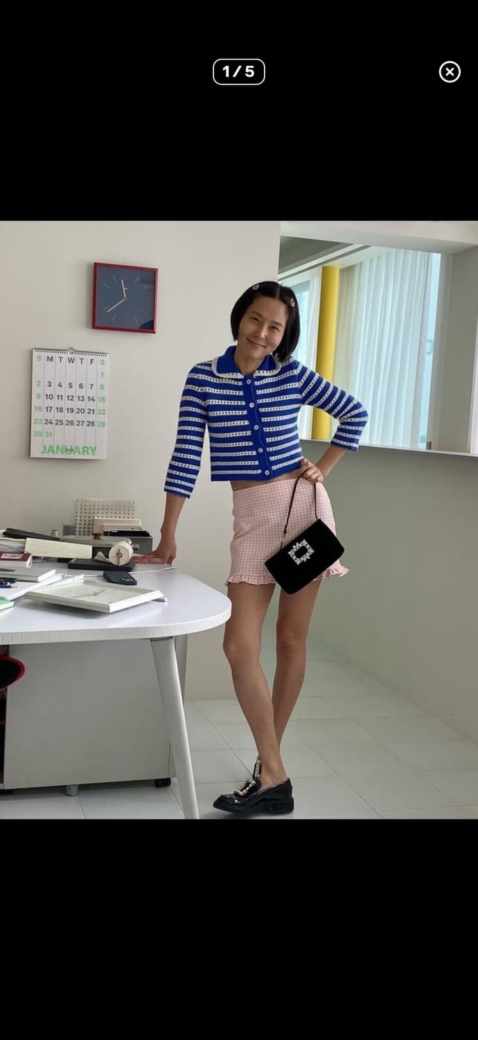 미우미우 가디건 뜨개 스트라이프 김나영 강민경 miu miu 상품이미지6