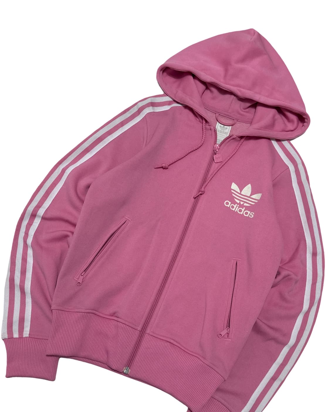 아디다스 핑크 플락 트랙탑 후드 져지 상품이미지3