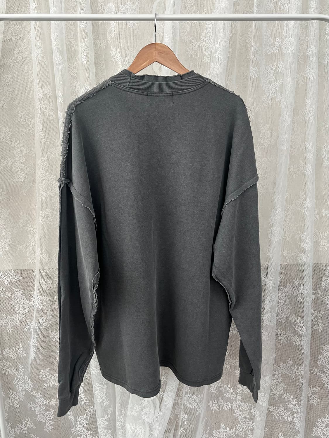 F) 그레일즈 GRZ 오버사이즈 롱슬리브 차콜 상품이미지3