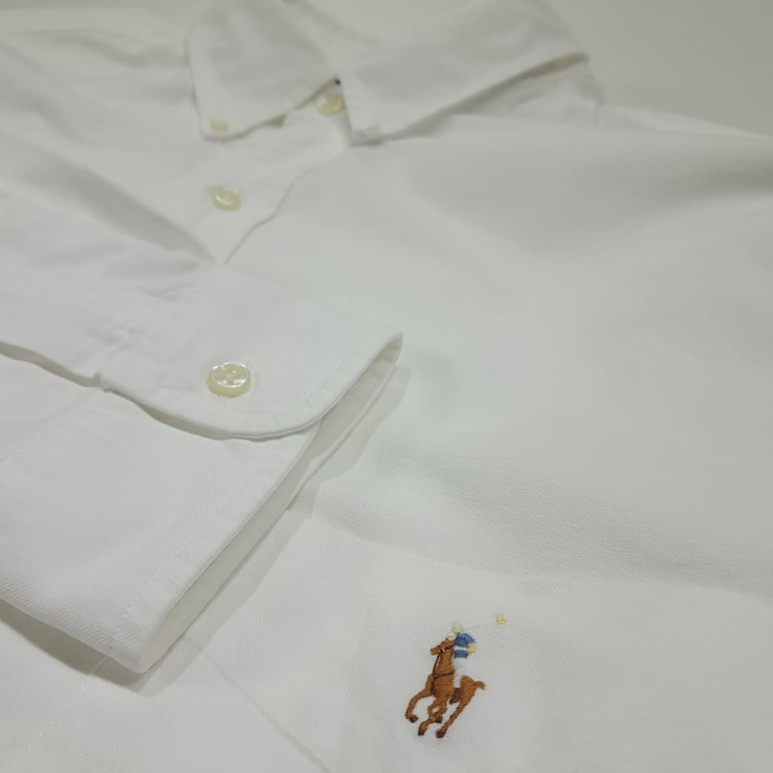 CL479 2XLT 폴로 90s 코튼 멀티포니 화이트 셔츠 남방 상품이미지4