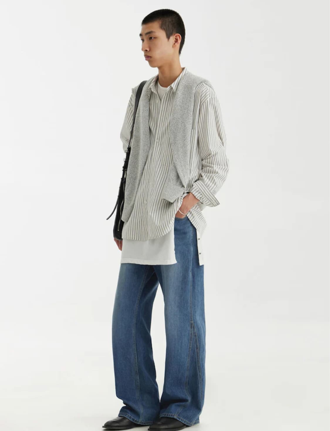 [S] 유스 structured flared denim pants 상품이미지1