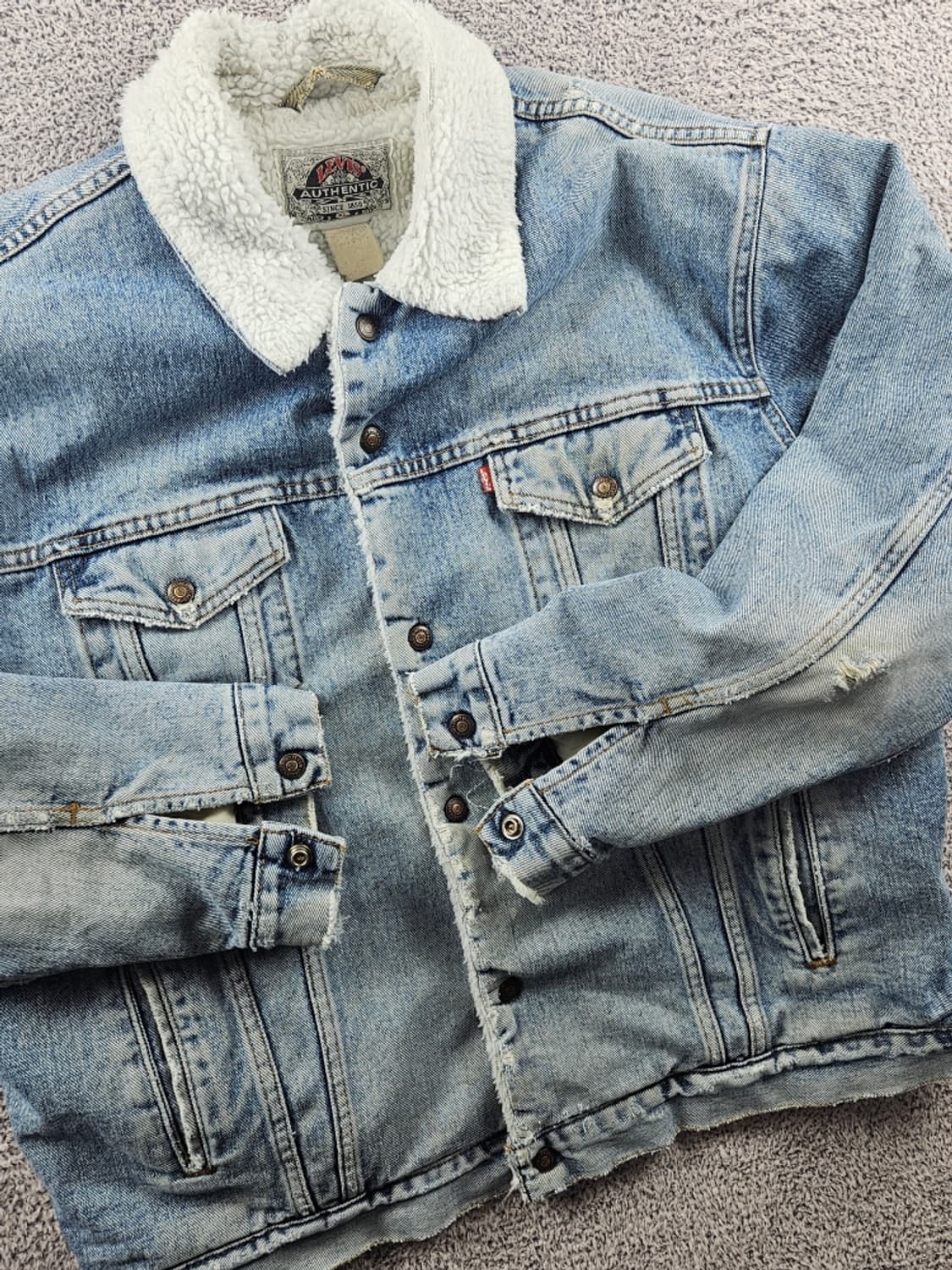90's USA 리바이스 쉐르파 데님 트러커 자켓 ( XL )/11020 상품이미지9