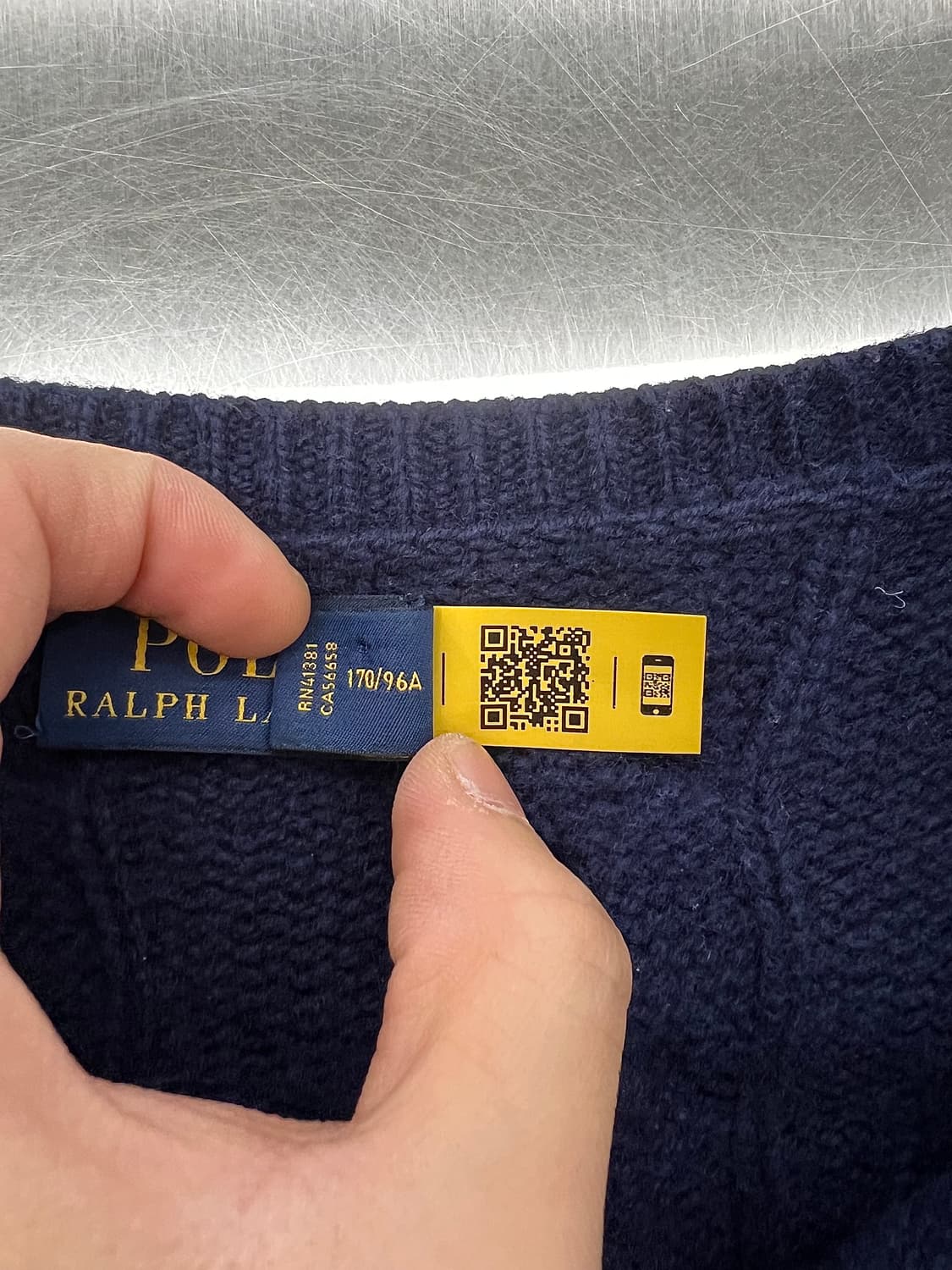 폴로 랄프로렌 네이비 캐시미어 혼방 케이블 니트 가디건 상품이미지8