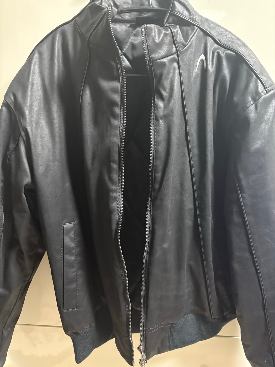 아캄 파이핑 레더자켓 2사이즈 상품이미지1