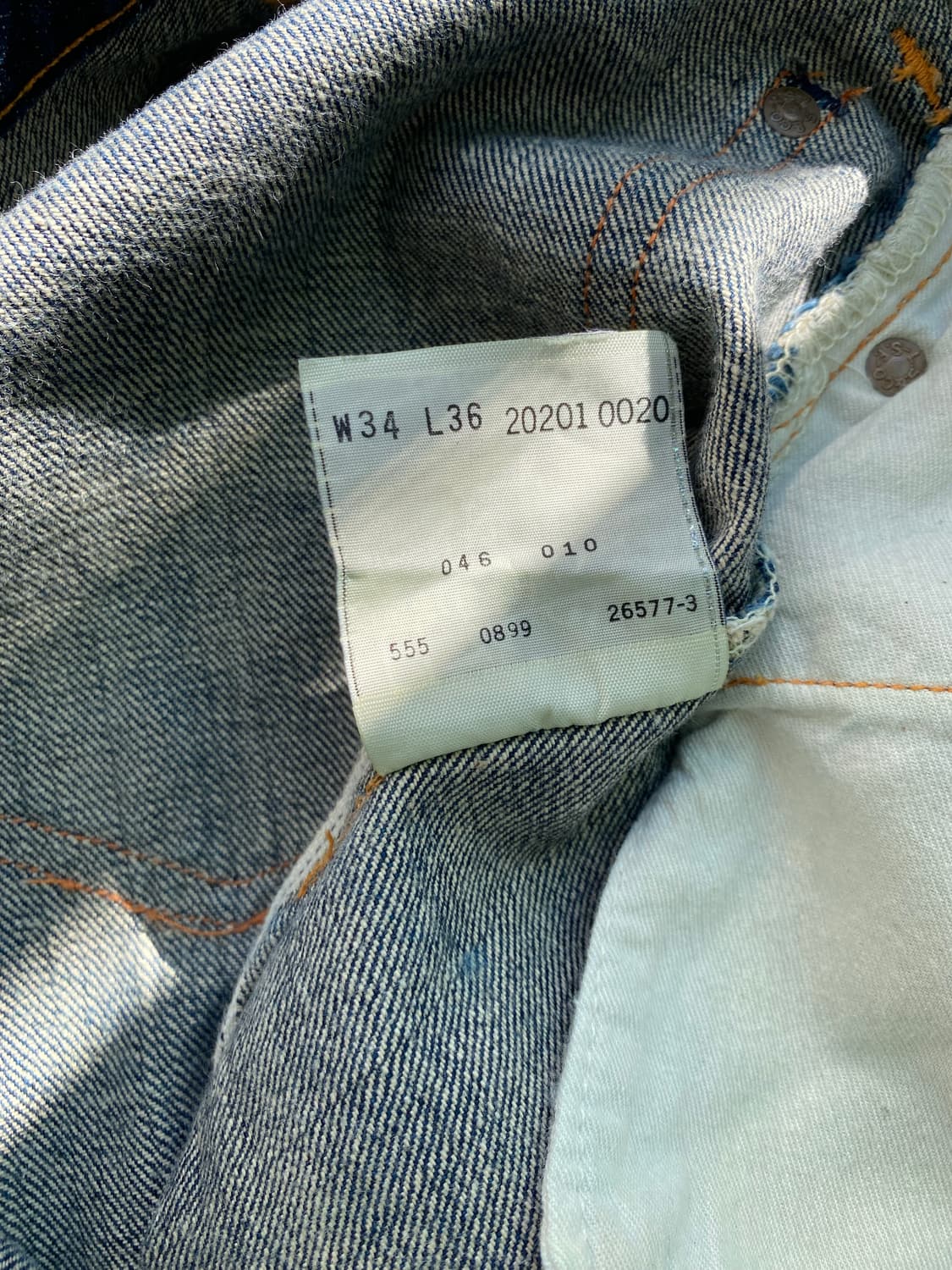 리바이스 lvc 20201 셀비지 데님 팬츠 34 상품이미지5