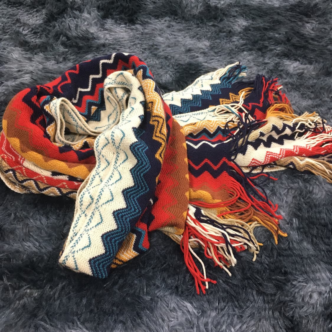 투티/0178 미쏘니 태슬 머플러 숄 빈티지 에스닉 상품이미지3