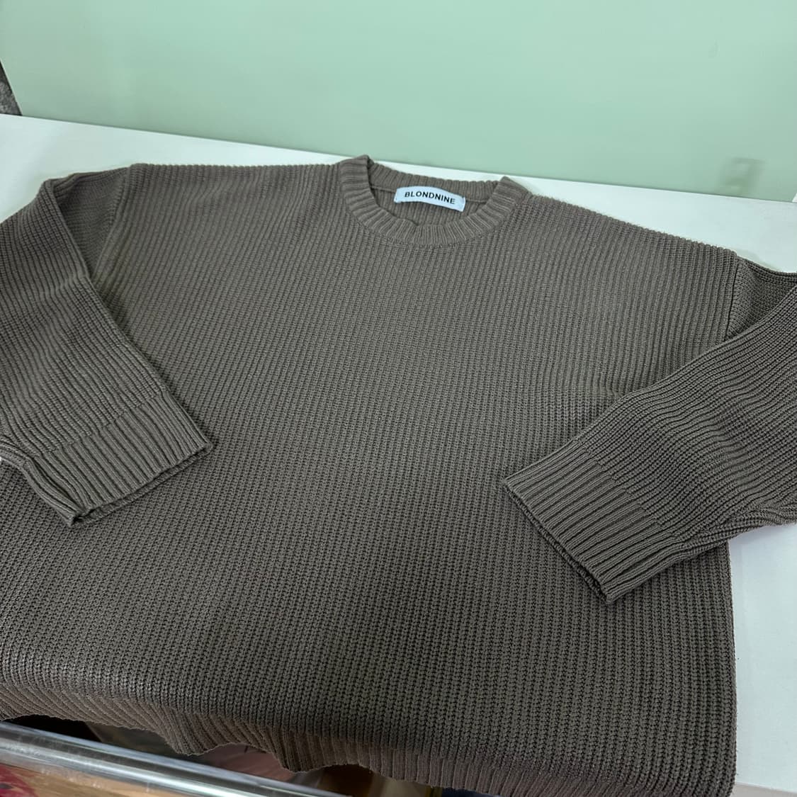 95-100 블론드나인 코코아 짜임 니트 상품이미지3