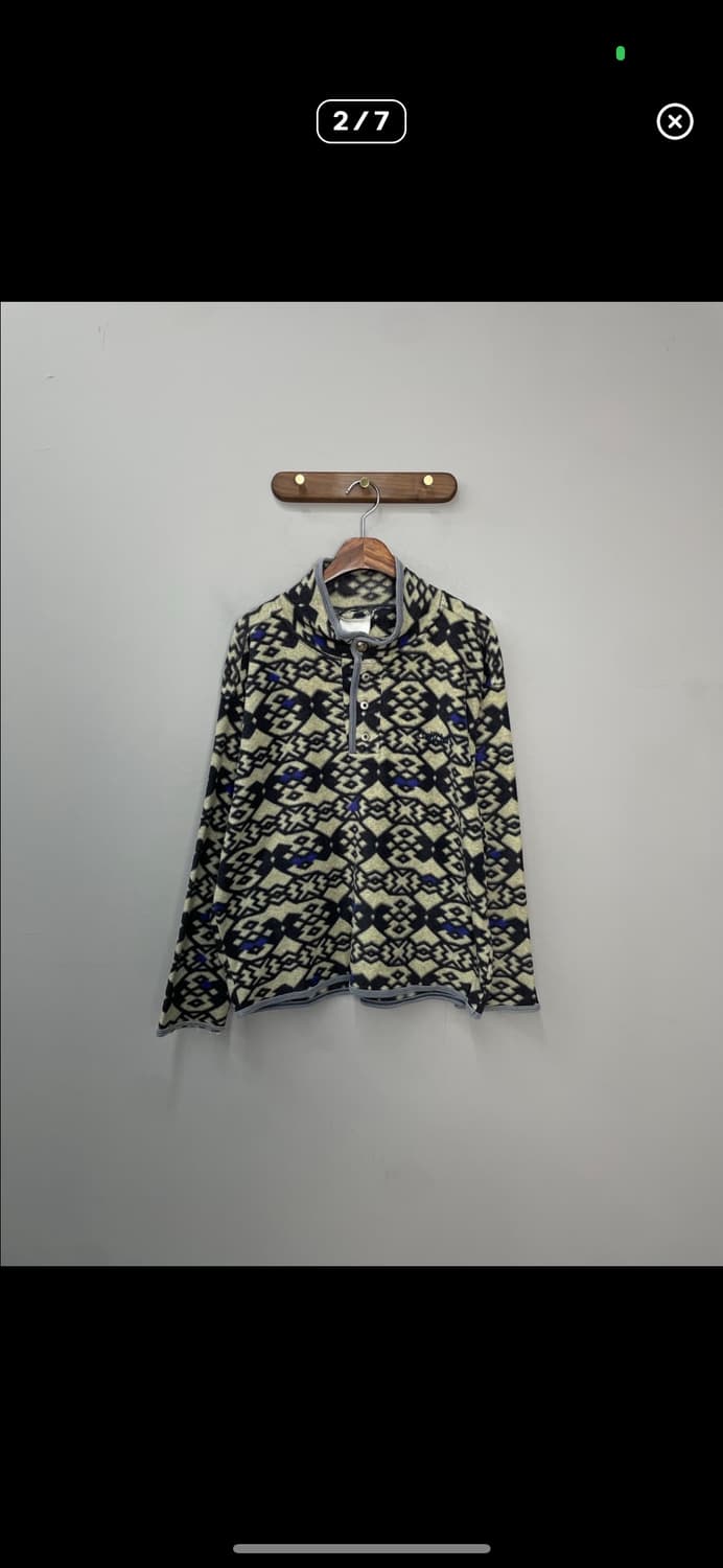 아디다스 90s 에스닉 나바호아즈텍패턴 스냅 버튼 풀오버 플리스A3172 상품이미지2