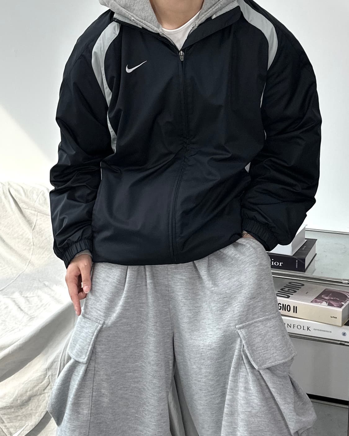 나이키 토탈 90 블랙 그레이 바람막이 L 상품이미지2