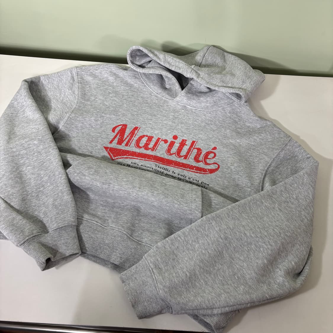 우먼FREE 마리떼 프랑소와 저버 빈티지로고 후드티 상품이미지2