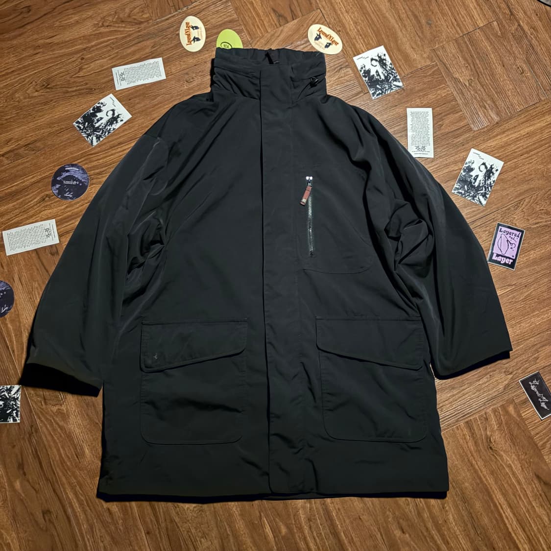 ARMANI JEANS 하이넥 히든 후드 파카 상품이미지2