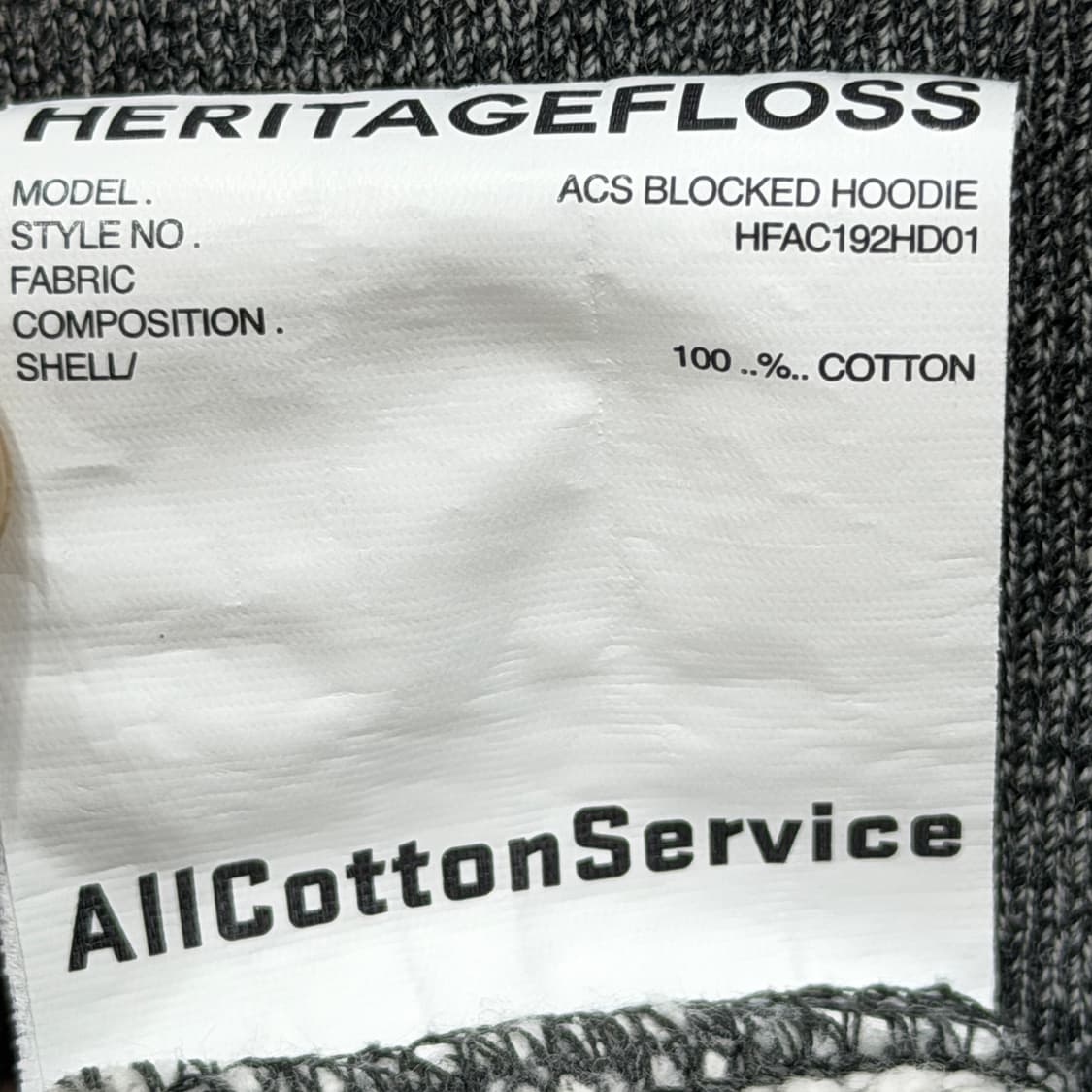 헤리티지플로스 액세스 블록드 스웻 후드티 그레이 S 상품이미지5