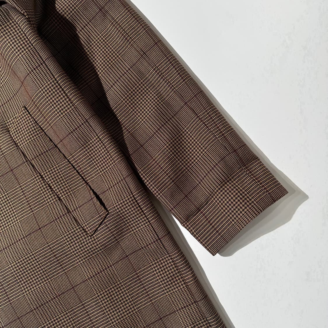 솔리드옴므 글렌체크 싱글 코트 상품이미지4