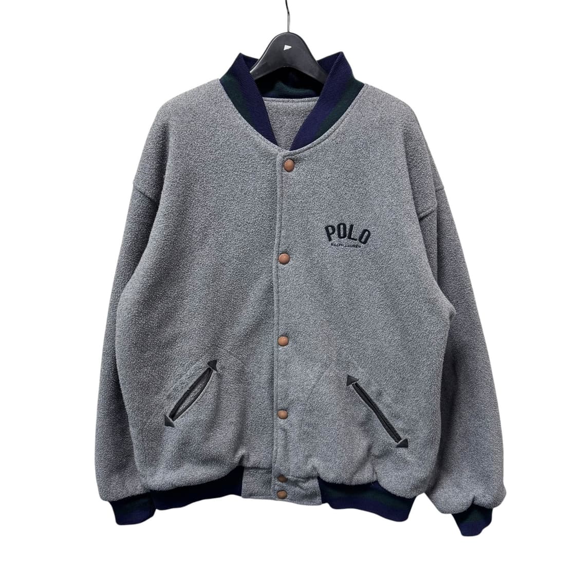 폴로 랄프로렌 빅로고 그레이 후리스 자켓 상품이미지2