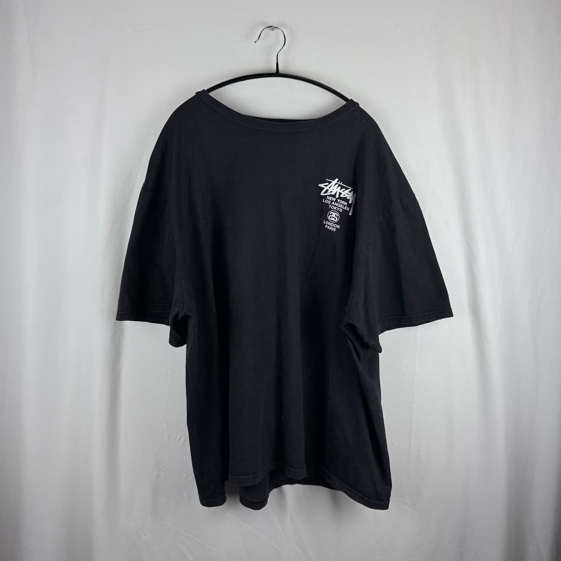 (XXL) 스투시 밀리터리 프린팅 반팔 티 블랙 상품이미지2