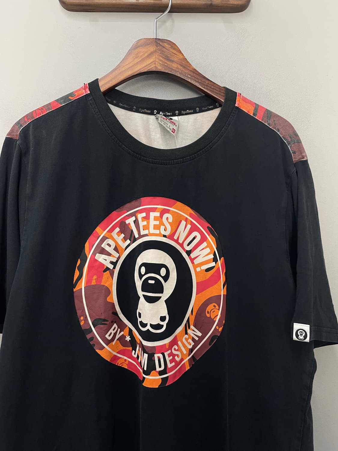 베이프 카모 프린팅 블랙 반팔 H2423 상품이미지3