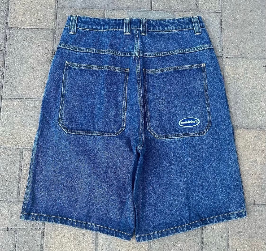 bombshell 데님 반바지 쇼츠 jorts 다크 워시 32 상품이미지5