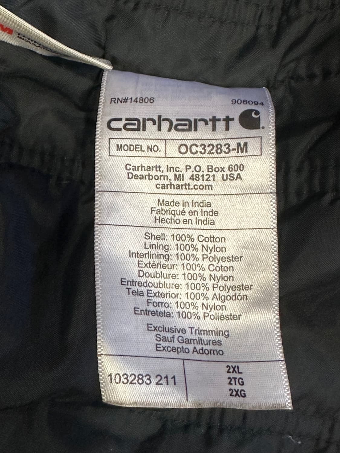 칼하트 OC3283-M 디트로이트 자켓 상품이미지4