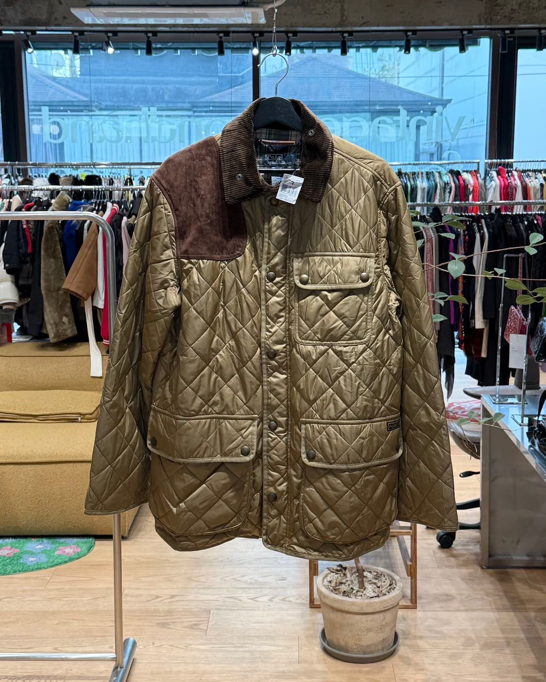 폴로 랄프로렌 브라운 캠튼 퀼팅 자켓  상품이미지1