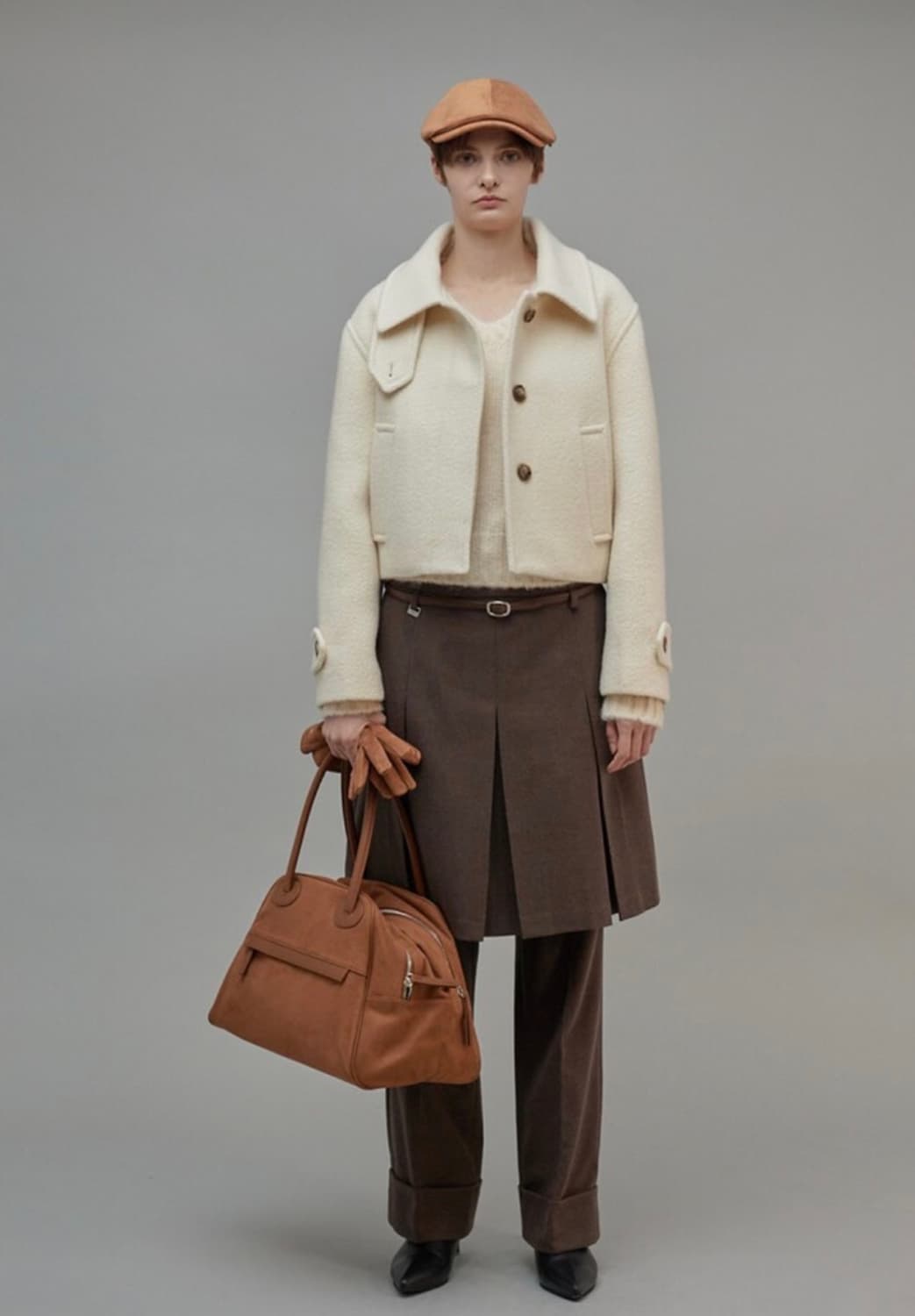 프롬웨얼 울 부클 숏코트 아이보리(오염X) 상품이미지7