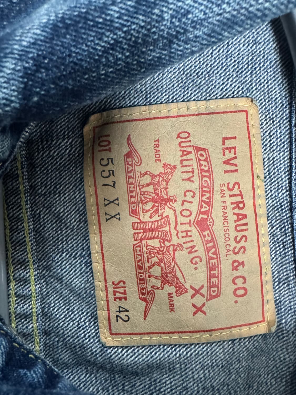 리바이스 빈티지 클로딩 트러커 박쥐자수 한정판!! 상품이미지5