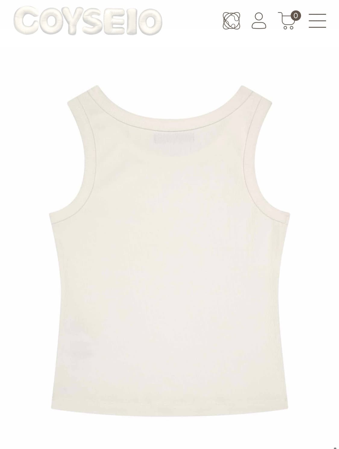 코이세이오038) 038 BASIC TANK WHITE 상품이미지5