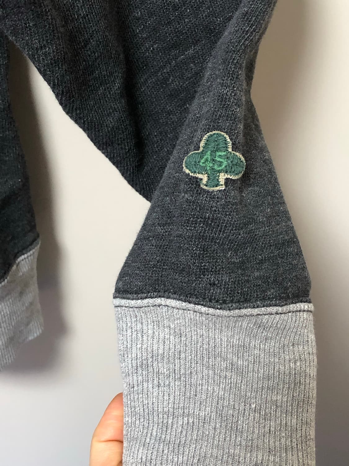 45rpm 회색 후드티 상품이미지2