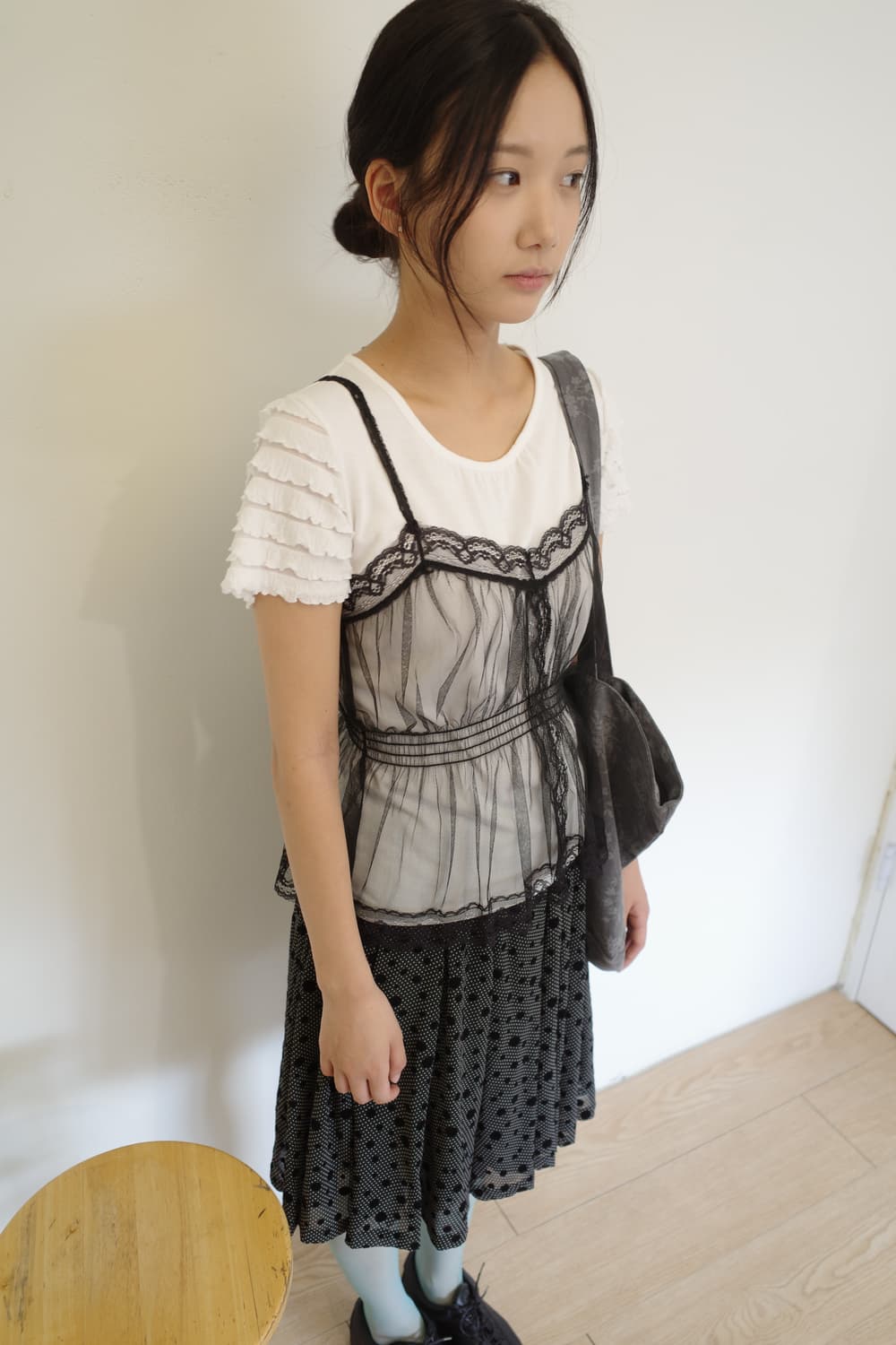 see-through lace sleeveless 상품이미지1