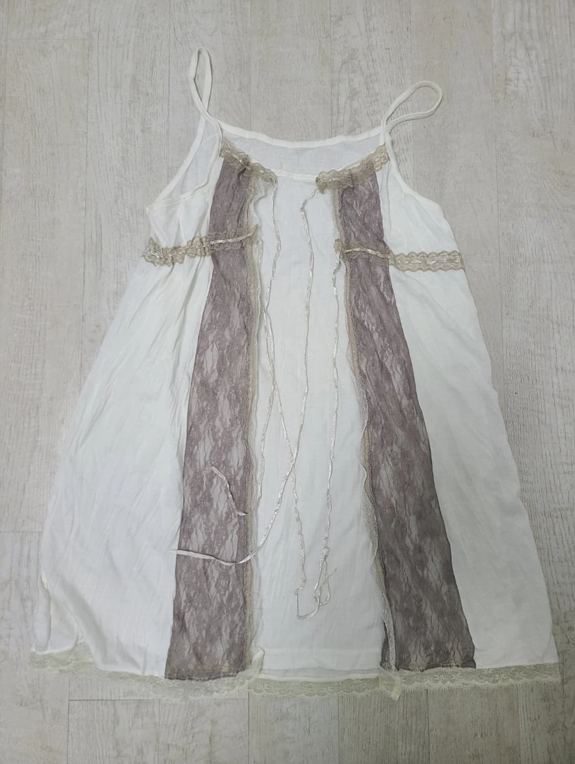 빈티지 면 레이어드 원피스 상품이미지1