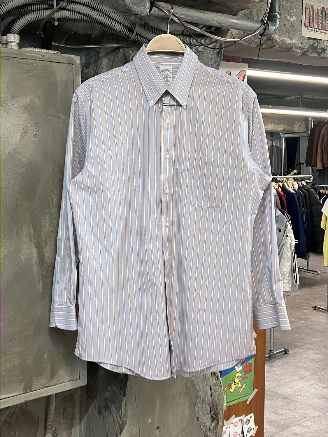 브룩스 브라더스 스트라이프 셔츠 스카이블루  #csz3181 상품이미지1