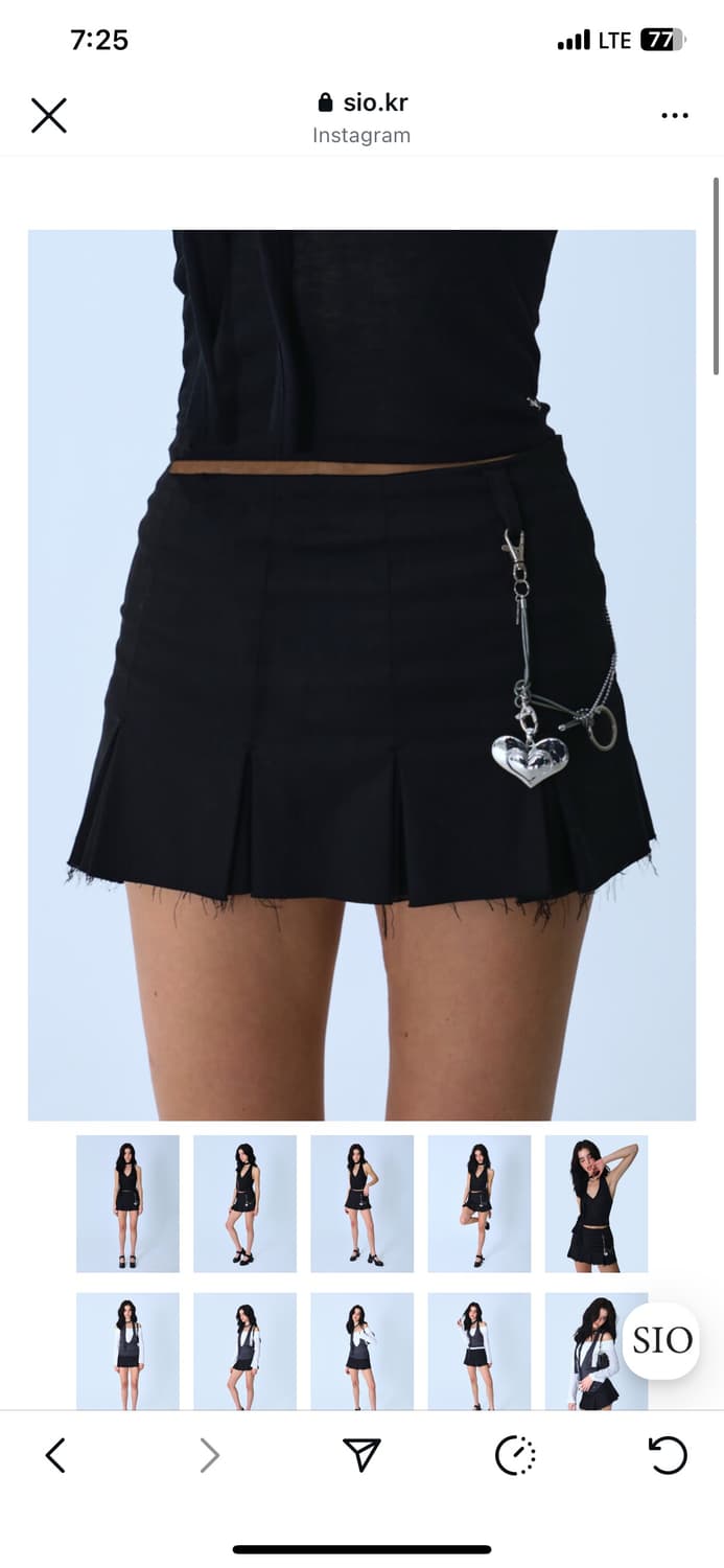 시오서울 sio 더블 벨트 미니 스커트  상품이미지3