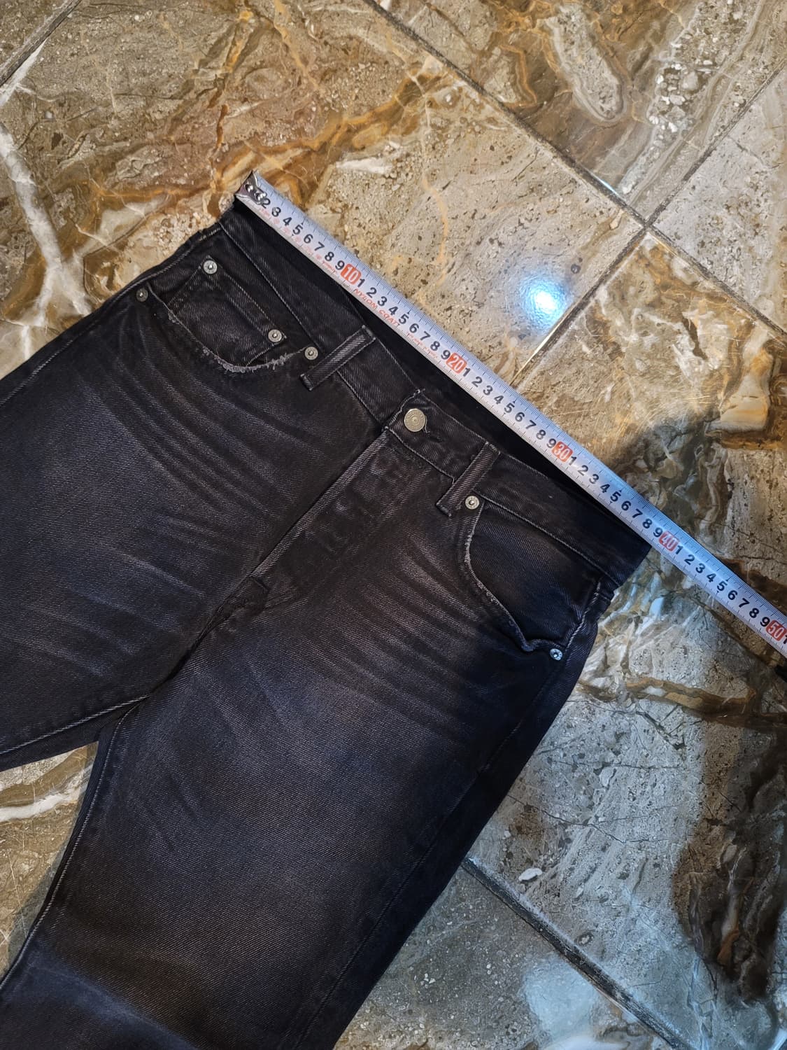 리바이스 501 흑청 데님 팬츠  상품이미지6