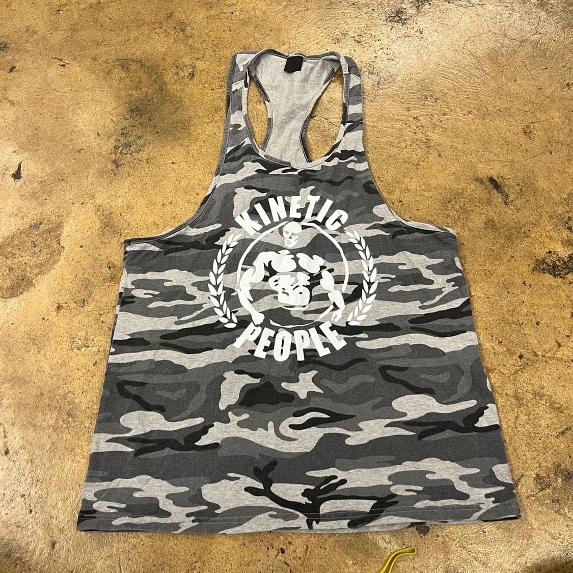 [ 정품/M ] 키네틱피플 카모플라쥬 패턴 민소매 짐웨어 상의 b14 상품이미지2