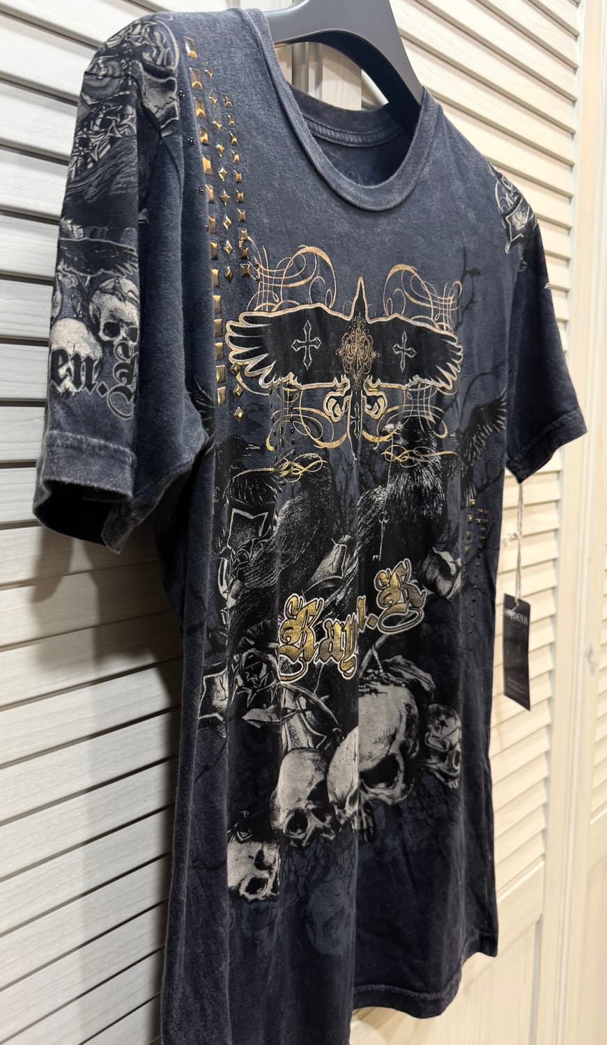 Kayden  K 스컬 그래픽 반팔 티셔츠 made in USA 상품이미지7