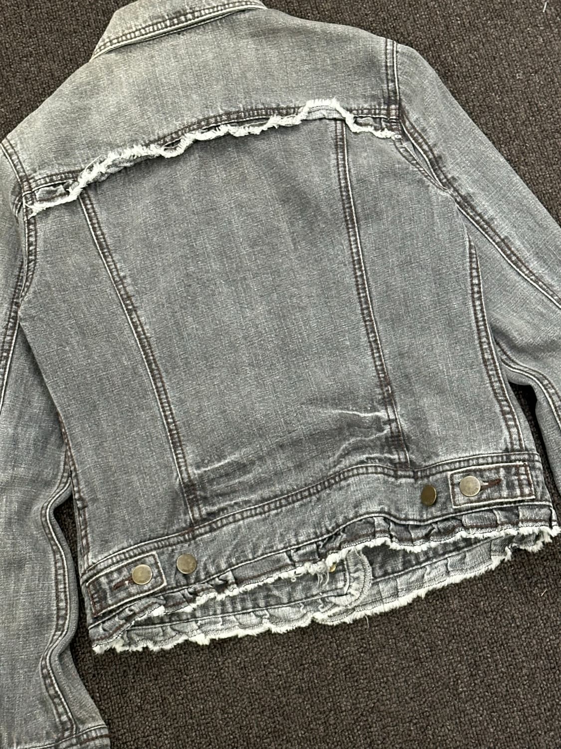 OS)Comme Ca Ism vintage 여성 그레이 워싱 데님 자켓 상품이미지7