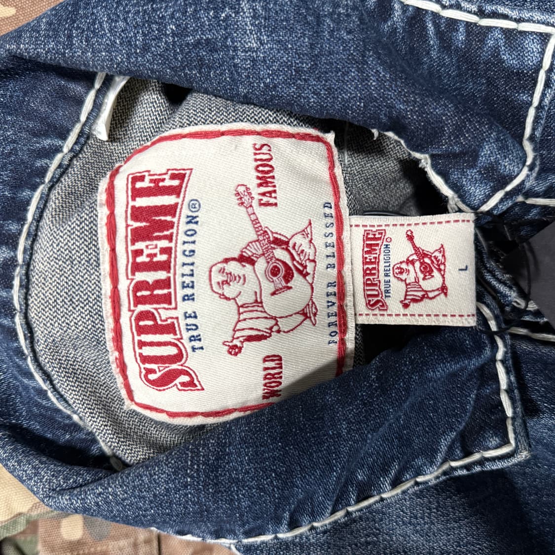 FW21 슈프림 x 트루릴리전 데님 트러커 자켓 워시드 블루 상품이미지7