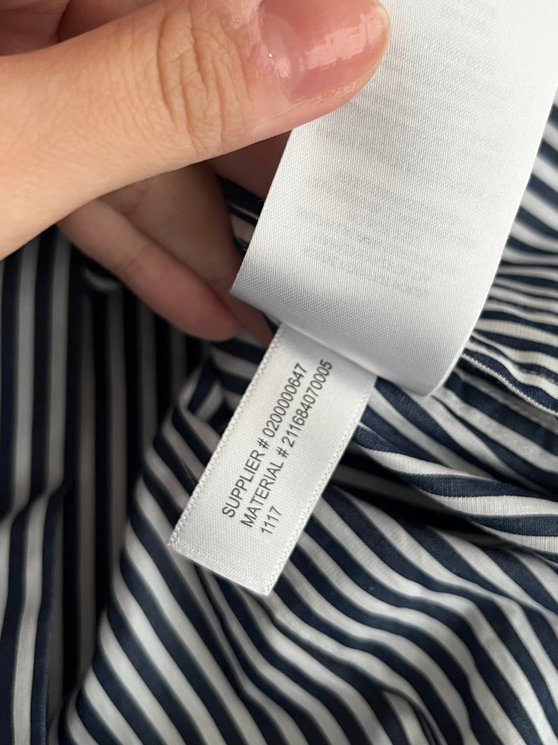 M) 폴로 랄프로렌 여성 슬림핏 스트라이프 셔츠 네이비 상품이미지6