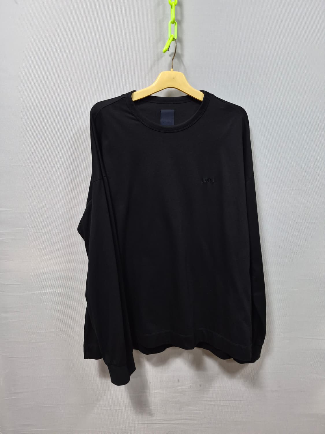 23Y 준지 블랙 라운드넥 긴팔 오버핏 티셔츠 L 상품이미지1