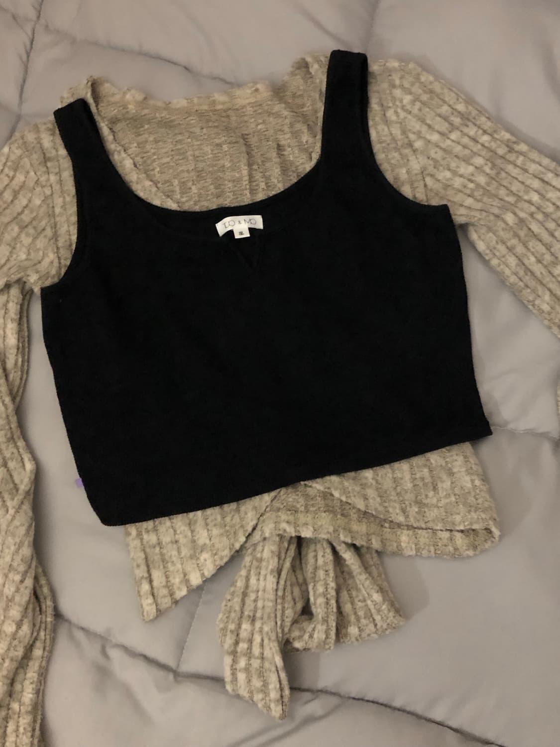 골지 리본 랩 니트 아이보리 상품이미지7