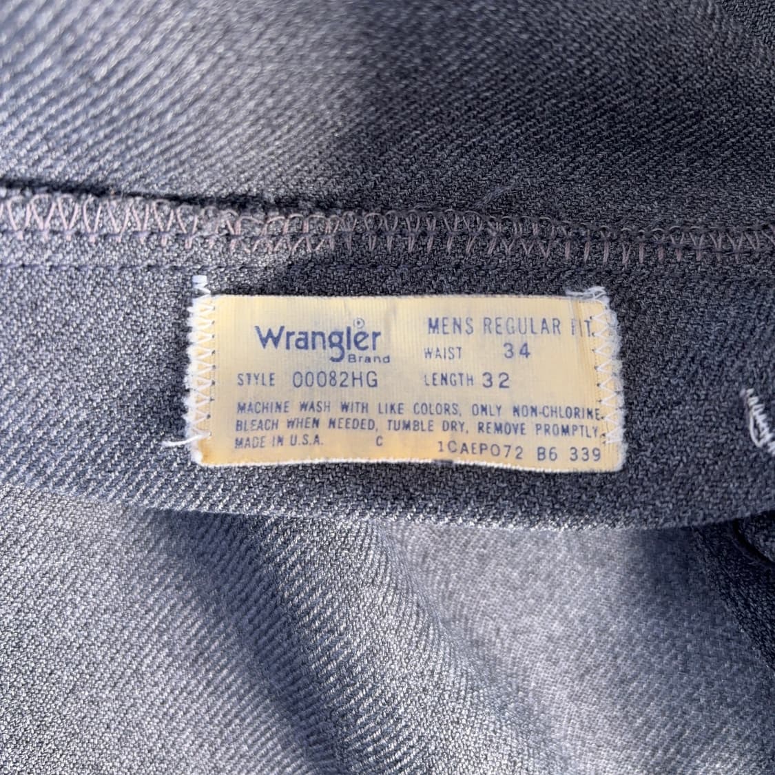 90~00s USA 랭글러 Wrangler 그레이 부츠컷 트라우저 상품이미지10