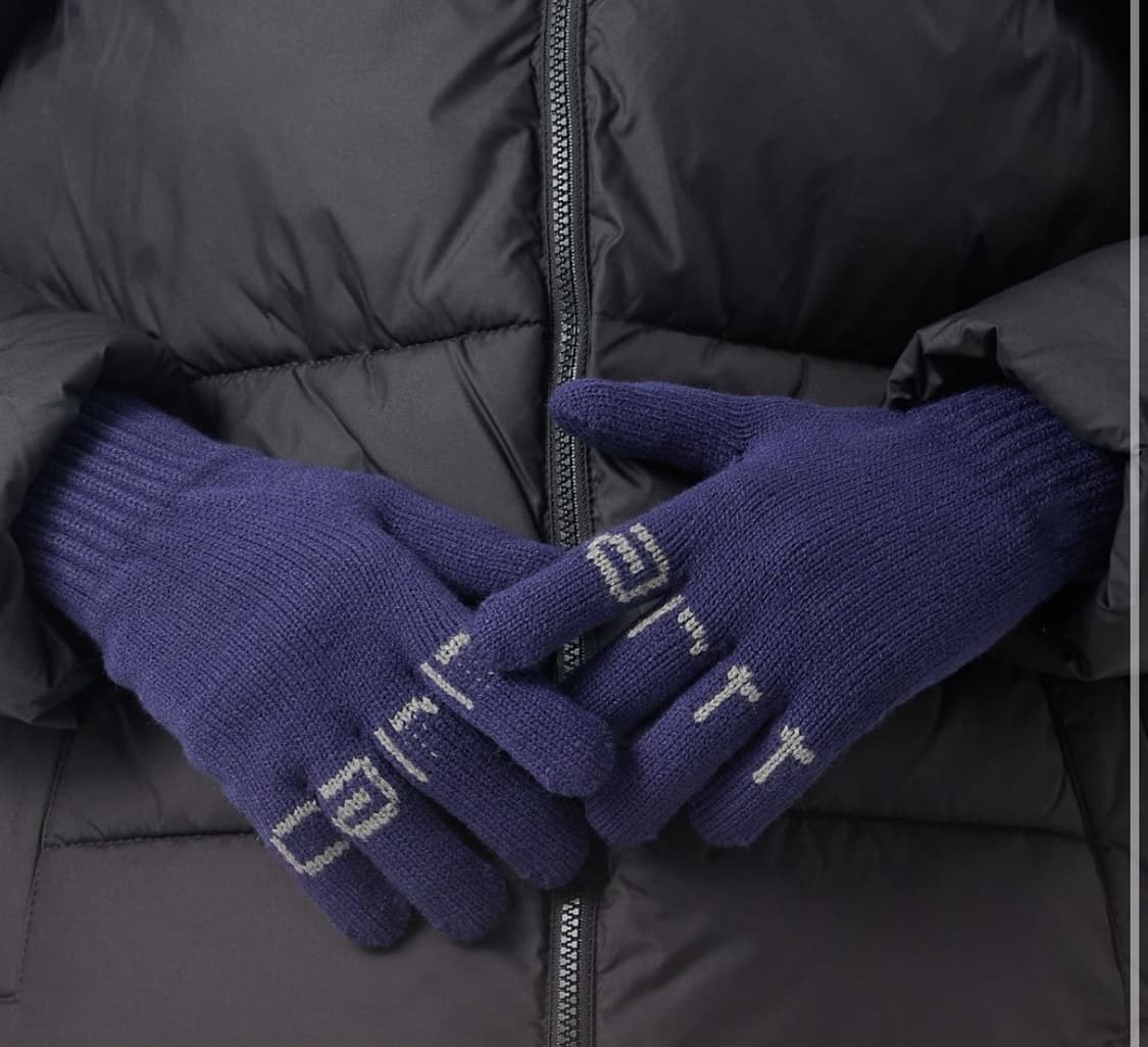 새상품)칼하트WIP 스크립트 로고 장갑 네이비 상품이미지1