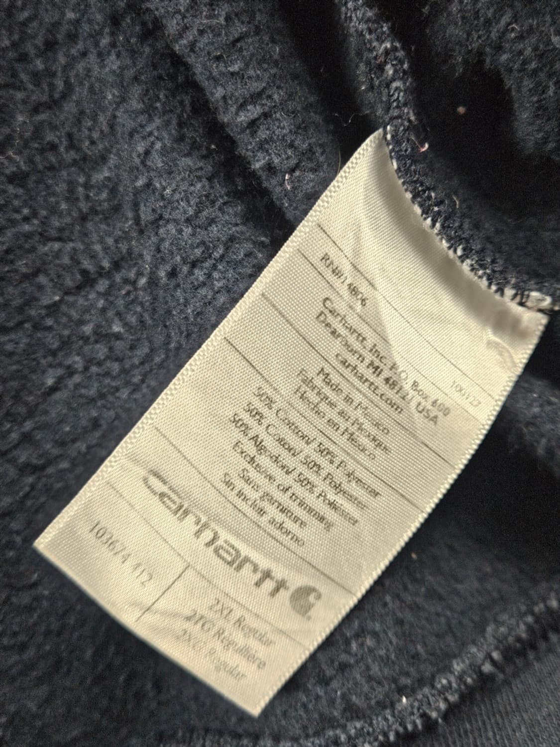 칼하트 다잉 워시드 커스텀 스웻 후드 집업 ( 2XL ) / 10824 상품이미지9